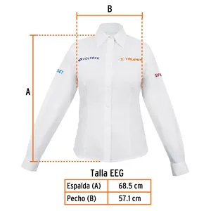 Truper 1-Unidad camisa Manga Larga Para mujer blisatin Y Seda A Estilo coreano CON decoración de sequy bordado XL 4XL