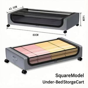 도매 맞춤형 침대 밑 수납함 방진 패브릭 커버 정리함 옷 신발 가정용 수납함 - Product Image 4