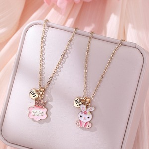 2 pezzi coreano dolce collana con cuore a forma di farfalla per bambini bambini graziosi ciondoli a forma di stella gioielli regalo all'ingrosso - Product Image 5