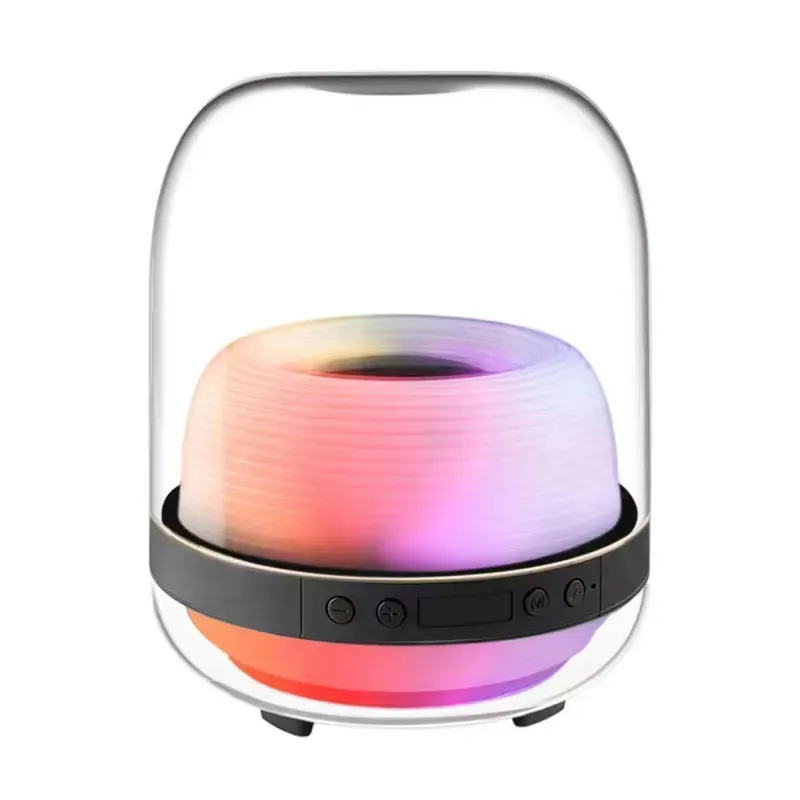 Lumières led colorées haut-parleur portable extérieur mini fête haut-parleur BT avec microphone haut-parleur de karaoké sans fil à la maison