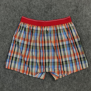 กางเกงบ็อกเซอร์ขาสั้นผ้าฝ้าย100% สำหรับผู้ชายกางเกงบ็อกเซอร์แบบลำลองผ้าทอพิมพ์ลายทางระบายอากาศใหม่2025 - Product Image 4