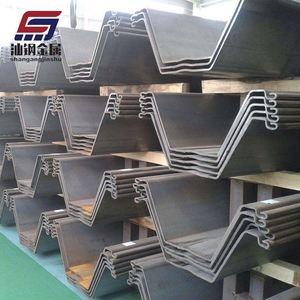 Pila de chapa de acero laminada en caliente personalizada en forma de U S355jr S355j0 S355j2h para materiales de construcción - Product Image 1