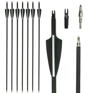 Arrows For Hunting Archery Spine 300 400 500 600 Carbon Arrows For Compound Recurve Long Bows Adult Hunting Practice 30 Inch Arrow