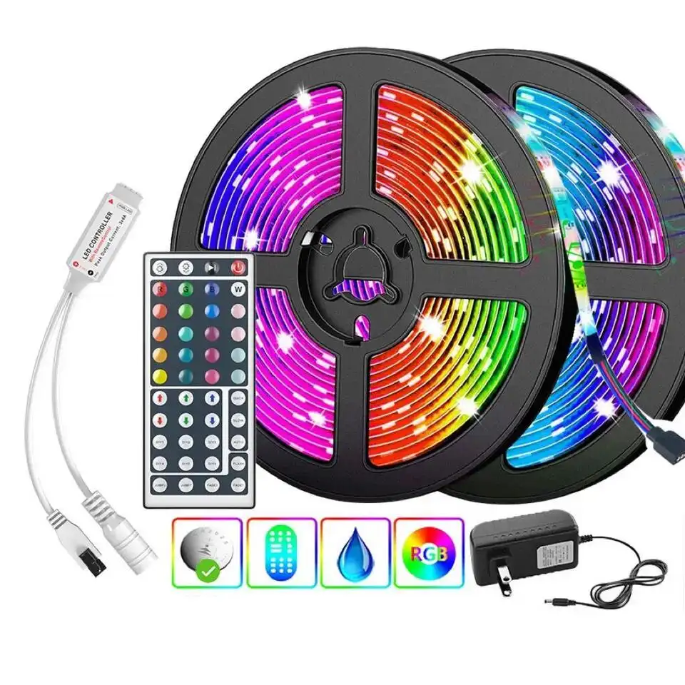 5m Color Changing Tape Light Remote Controller Christmas Tree Smart Rgbic Led Strip Lights