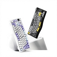 Clavier mécanique AKS075 3 modes Alice avec écran d'affichage, rétroéclairage RGB, sans fil 2,4 GHz, USB-C, échange à chaud, design ergonomique