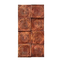 Nouveau matériau PU léger, imitation bois anneau de croissance, grande dalle de pierre de type brique d'eau, pour mur décoratif moderne de villa