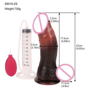 SXXY Dildo Grande Realista, Pene Artificial Negro, Dildo con Chorro de Agua, Simula la Eyaculación, Estimula la Masturbación - Product Image 1