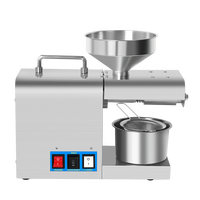 Presse à huile automatique mini en acier inoxydable 304 pour arachides, olives, soja, noix – Pressage à froid et à chaud, économie d'énergie
