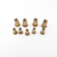 Baut Kepala Alen AISI 904L DIN 912 Galvanis M8 X 1.25 Pitch Thread X 30mm Panjang, Lapisan Seng Bening dengan Mur