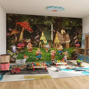Cartoon fairy children's room decoration interior 3d wallpaper photo mural