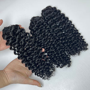 Extensiones de Cabello Humano Rizado en Espiral Pequeñas para Trenzas, Nudo Invisible Pre-Separado, Extensiones de Cabello Humano con Nudo Invisible - Product Image 2