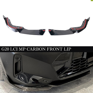Nuevo Lip Delantero y Divisores de Parachoques de Fibra de Carbono Seca EUROCAR G20 MP/G28 MP para BMW <span class=keywords><strong>Serie</strong></span> 3 G20 MT, Lip Negro de Actualización - Product Image 2