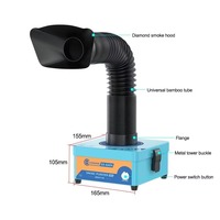 SUNSHINE SS-6604 Absorbeur de fumée multifonctionnel à 3 étages de filtration, extracteur de fumée de soudage pour la réparation électronique et le travail au laser