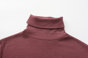 Solarwool Custom Womems Chemise de base en laine <span class=keywords><strong>mérinos</strong></span> tricotée chaude à col roulé - Product Image 2