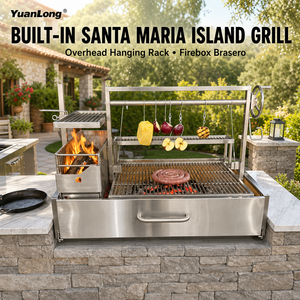 <span class=keywords><strong>Asador</strong></span> Estilo Argentino Santa María de Acero Inoxidable, Brasero Lateral Profesional, Juego de Cocina para Barbacoa al Aire Libre - Product Image 1