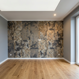 Revestimiento de Piedra Natural Ecológico de Primera Calidad, Superficie Pulida, Diseño Moderno, Bloque de Pizarra para Baño Cortado a Medida, 122x244cm, Rajasthan - Product Image 1