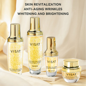 ชุดผลิตภัณฑ์ดูแลผิวหน้าทองคำ 24K ปี 2024 ยอดนิยม ผสมสารสกัดจากหอยทาก ช่วยให้ผิวขาวกระจ่างใส ชุ่มชื้น ฟื้นฟู บำรุง ลดเลือนริ้วรอย ต่อต้านริ้วรอยแห่งวัย รับผลิตแบบ OEM/ODM - Product Image 2