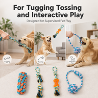 Jouets en corde pour chiens en gros, modèles mixtes tressés, balles et nœuds, pour les acheteurs de magasins d'animaux, commandes en gros et sous marque privée