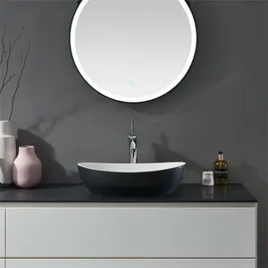 High Quality Countertop Wash Basins Solid Surface Matt White Stone Sink Artificial Stone