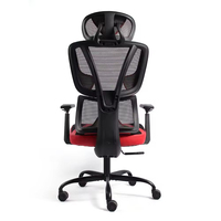 Chaise de bureau ergonomique contemporaine pivotante réglable pour cadres, design en maille