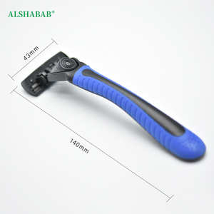 Chất Lượng Cao Mềm Cao Su Xử Lý Sáu Lưỡi Hệ Thống Cạo Râu Dao Cạo Người Đàn Ông Mặt Của Nhãn Hiệu Cạo Râu - Product Image 4