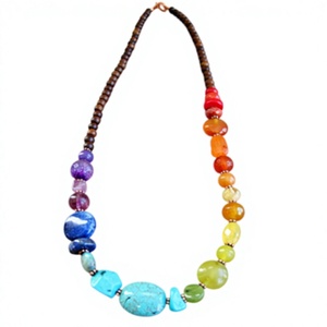 Best Quality Handmade Resin <b>Necklace</b> Irregular Shape Multicolor Beads Fashion Stylish Design Jewelry <b>Statement</b> Piece for Woman - Product Image 1