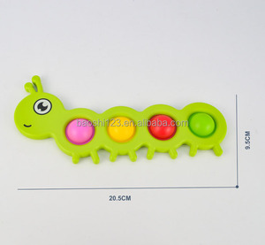 Jouet anti-stress en silicone <span class=keywords><strong>Pop</strong></span> Caterpillar pour enfants, jeu de pression à bulles pour les doigts, puzzle éducatif de bureau - Product Image 2