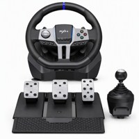 Volant de course PXN V9 GEN2 900 degrés avec 3 pédales et levier de vitesses 6+R pour PC, PS4, Xbox One, Series X|S, Switch