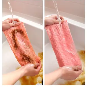 रसोई तौलिया Microfiber थाली पीछने का कपड़ा घरेलू सफाई पकवान कपड़ा टोशन गैर छड़ी तेल खीसा लत्ता 16*27cm