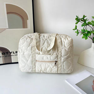 Trendige Große Kapazität Schultertasche Tragbare Liebestasche Bestickte Reisetasche Neue Kurzstrecken-Reisetasche im Koreanischen Stil - Product Image 1