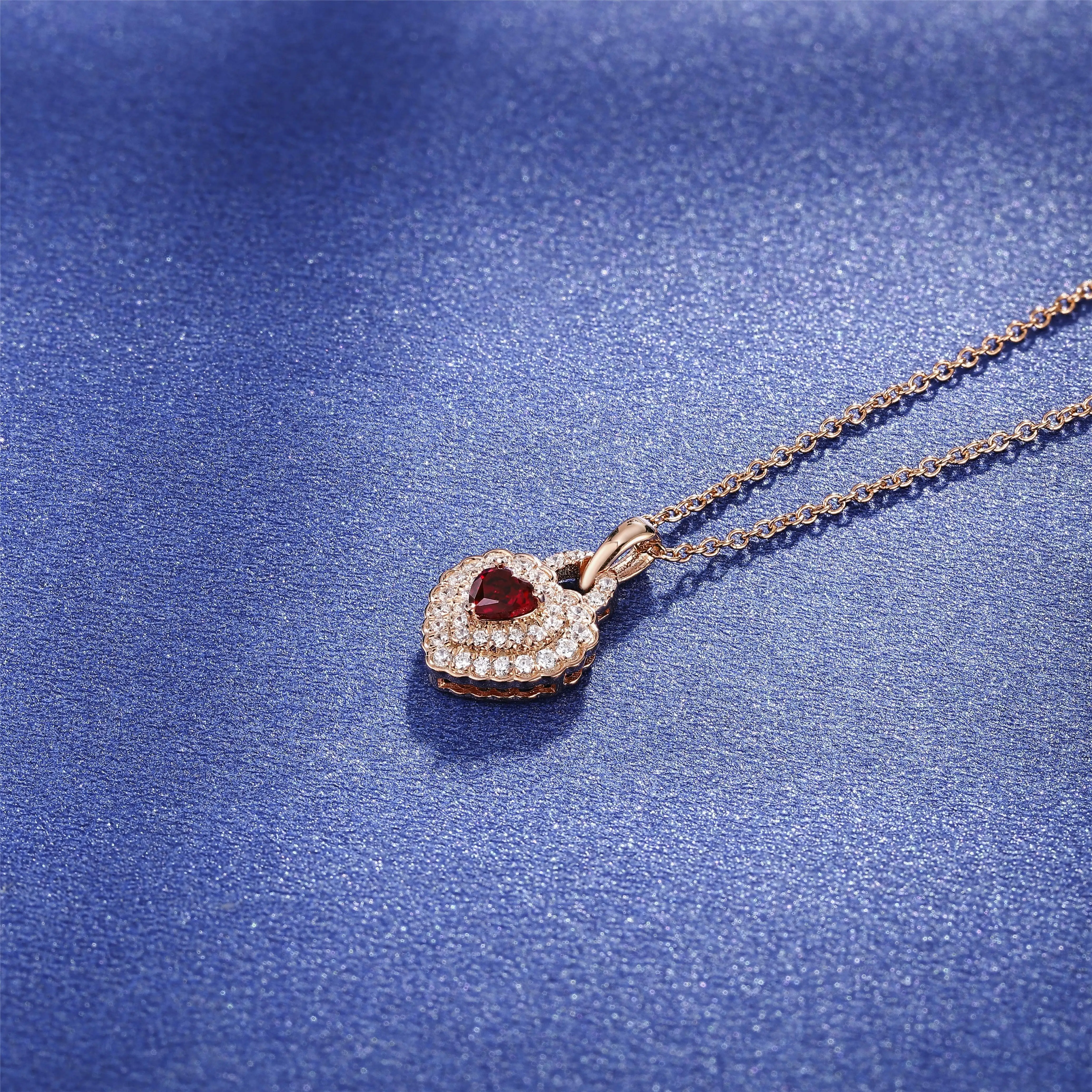 Новый тренд циркониевый камень рубиновый кулон 925 стерлингового серебра Муассанит ожерелье ювелирные изделия для женщин на заказ обручальное свадебное ожерелье