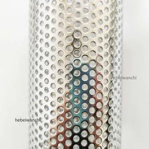 Hot Sale Cylindrical Perforated Metal Mesh Filter/steel Perforated Metal Mesh Filter Round Hole Filt