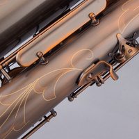 Professional Antique Copper Eb Tone Baritone Saxophone with Brass Mouthpiece Accessories and Case
