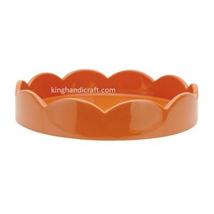 Bandeja de Servicio de Laca Reciclable Hecha a Mano de Primera Calidad, Acabado de Alto Brillo, Grado Comercial para Cocina, Hotel, Restaurante, Té/Café - Product Image 1