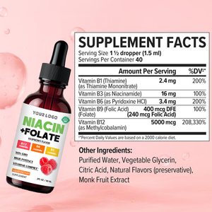 Custom <strong>Vitamin</strong> Formula <strong>Methylcobalamin</strong> <strong>B12</strong> Oral Liquid Drops Fast-Absorbing Energy Metabolism &amp; Nerve Support Alcohol-Free Adult - Product Image 2