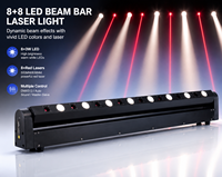 Barra Lineal LED Blanca Cálida de 8x3W más Láser Rojo de 8x500mW 270 °   Tilt Sweep DMX512 70W para Escenarios, Conciertos, Clubes, Festivales EDM