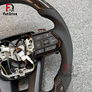 Volante Deportivo de Fibra de Carbono Real Tipo D LC300 para <span class=keywords><strong>Toyota</strong></span> Land Cruiser LC200 2008-2021, Actualización <span class=keywords><strong>2022</strong></span>, Volante de Cuero Deportivo - Product Image 2