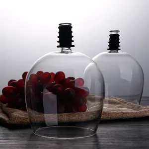 Testa di vetro di vino senza stelo di cristallo per bottiglia