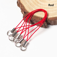 Mode Double Anneau et Crochet de Homard Porte-clés ou Étiquettes de Cadeau Téléphone Petite Mini Chaîne Boucle