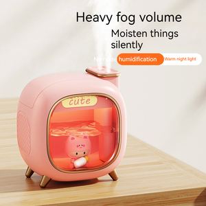 Top điền dẫn ánh sáng 500ml H2O phun sương tạo độ ẩm kép ướt khuếch tán Xách Tay Xe USB sạc pin mini tạo độ ẩm - Product Image 1