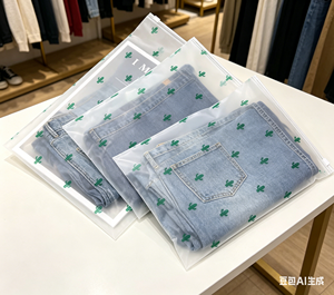 Reusable Durable Clothing Zipper Bags Custom Printed Silk Screen Apparel Storage Pouches Factory Direct Wholesale Custom Outer - Product Image 1