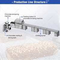 Machine industrielle de double enrobage pour glaces, biscuits et dragées au chocolat, modèle Enrobe Drizzle Production Icecream Biscuit 1500