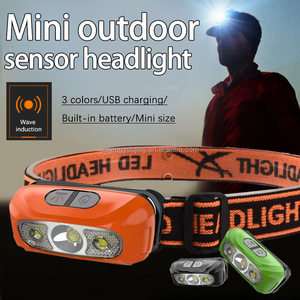 Multi color LED <b>Rechargeable</b> Headlamp Motion Sensor Waterproof Headlight Portable Clip on Head <b>Torch</b> for Outdoor Camping Fishing - Product Image 3