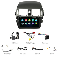 Autoradio Android 10 9 pouces pour Toyota Corolla 2008-2011, navigation GPS, écran tactile avec CarPlay, garantie 1 an, carte mondiale