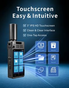 Caméra corporelle LTE 4G WiFi H.265 CMOS IP68 étanche SOS Interphone PTT Talkie-walkie Enregistreurs vidéo portables Urgence - Product Image 6