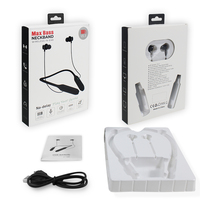 Écouteurs sans fil magnétiques D766 avec tour de cou, certifiés CE FCC Rohs, effet sonore HiFi 6 EQ, 900 mAh, 100H, Bluetooth, pour le sport