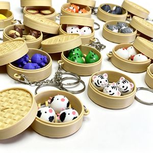 Nouveau jouet décoratif porte-clés mignon anti-stress en forme d'animal moelleux dans une bouée de vapeur - Product Image 4