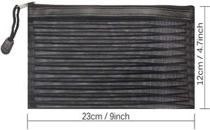 Factory Wholesale Polyester Mesh Zipper Pouch <strong>Lanyard</strong> Home Reusable Packaging File Storage Folder Bag For Stationery Storage - Product Image 2