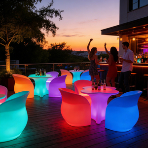 Tavolo da <span class=keywords><strong>Bar</strong></span> LED in Plastica di Lusso alla Moda, Arredamento Moderno Illuminato per KTV, Discoteche, Hotel e Ambienti Esterni - Product Image 6