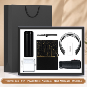 Kit Regalo Promozionale Personalizzato: Taccuino Stellato, Penna, Tumbler, Massaggiatore per il Collo, Ombrello, Power Bank, Regalo Aziendale per Dipendenti - Product Image 3